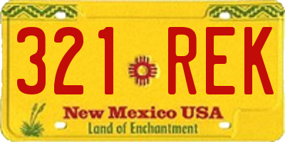 NM license plate 321REK