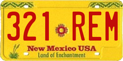 NM license plate 321REM