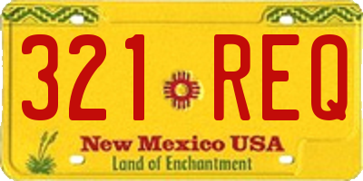 NM license plate 321REQ