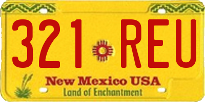 NM license plate 321REU