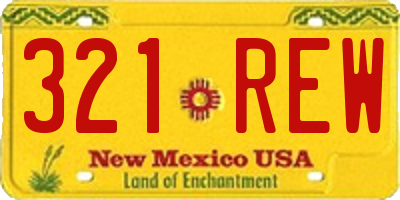 NM license plate 321REW