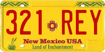 NM license plate 321REY