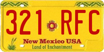 NM license plate 321RFC