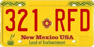 NM license plate 321RFD