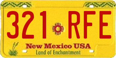 NM license plate 321RFE