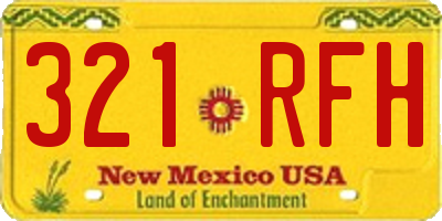 NM license plate 321RFH