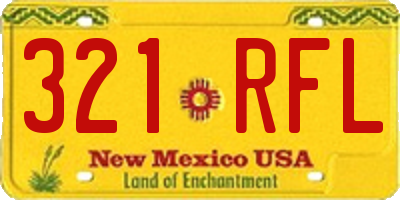 NM license plate 321RFL