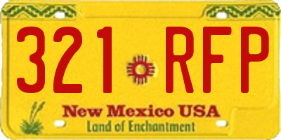 NM license plate 321RFP