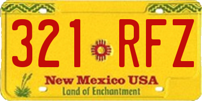 NM license plate 321RFZ
