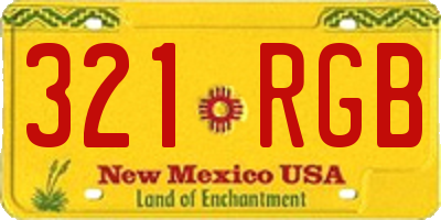 NM license plate 321RGB