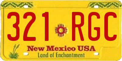 NM license plate 321RGC
