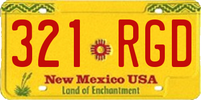 NM license plate 321RGD