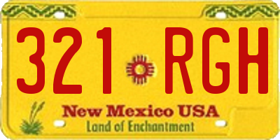 NM license plate 321RGH