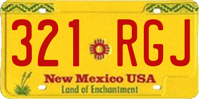 NM license plate 321RGJ
