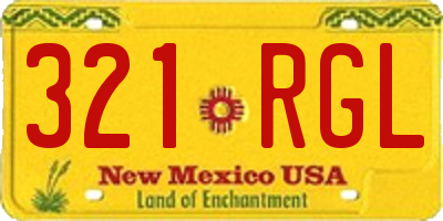 NM license plate 321RGL