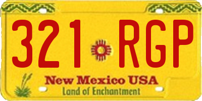 NM license plate 321RGP