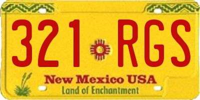 NM license plate 321RGS