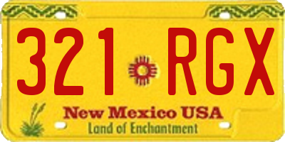 NM license plate 321RGX