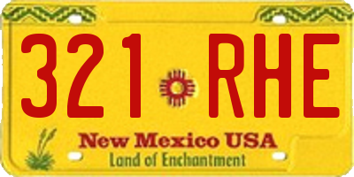 NM license plate 321RHE