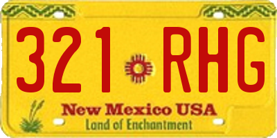 NM license plate 321RHG
