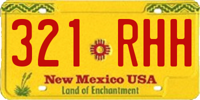NM license plate 321RHH