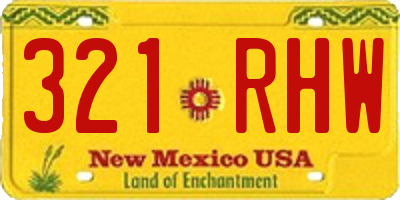 NM license plate 321RHW