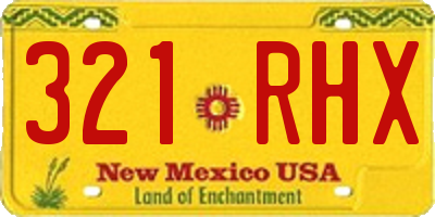 NM license plate 321RHX