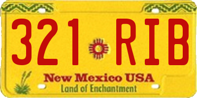 NM license plate 321RIB