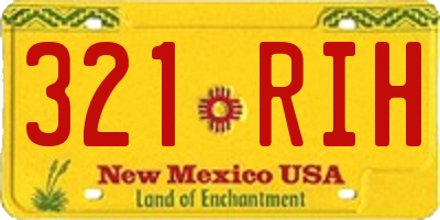 NM license plate 321RIH