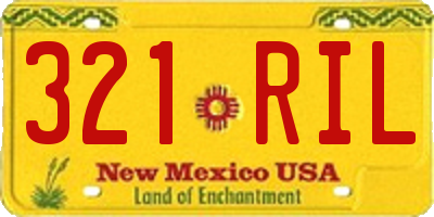 NM license plate 321RIL