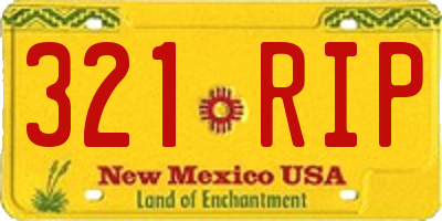 NM license plate 321RIP