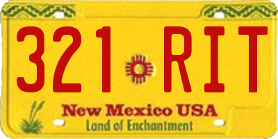 NM license plate 321RIT
