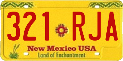 NM license plate 321RJA