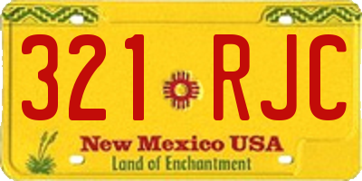 NM license plate 321RJC