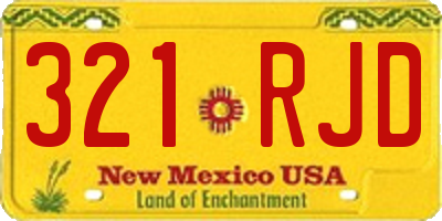 NM license plate 321RJD
