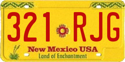 NM license plate 321RJG