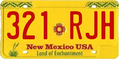 NM license plate 321RJH