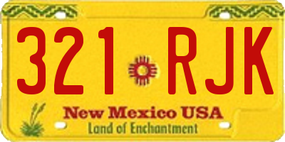 NM license plate 321RJK