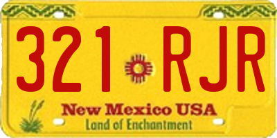 NM license plate 321RJR