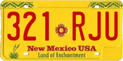 NM license plate 321RJU