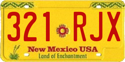 NM license plate 321RJX