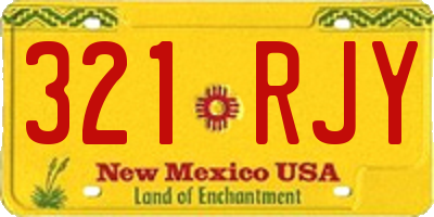 NM license plate 321RJY