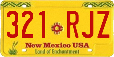 NM license plate 321RJZ