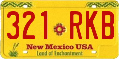 NM license plate 321RKB