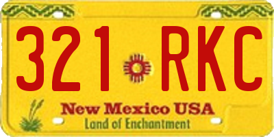 NM license plate 321RKC