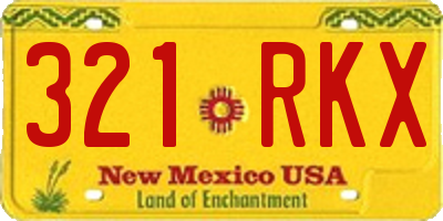 NM license plate 321RKX