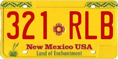 NM license plate 321RLB
