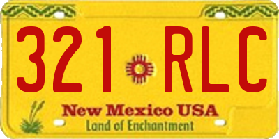 NM license plate 321RLC