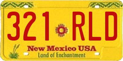 NM license plate 321RLD