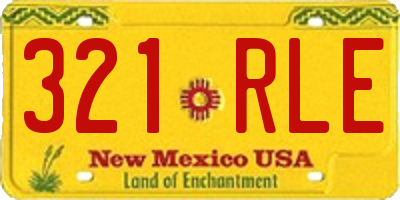 NM license plate 321RLE